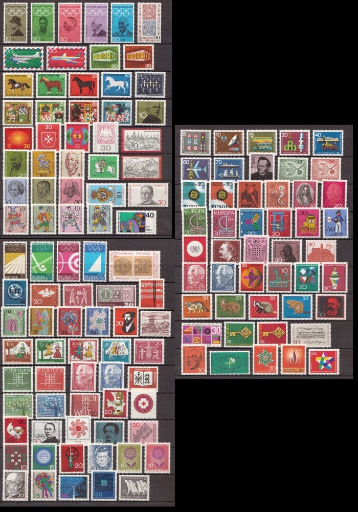 USA0055) Germany BRD over 100 complete sets and issues MNH , see all pictures