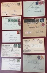 Germany, Circa 1920’s, Lot of 9 Inflation Covers
