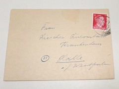1944 letter with Hitler 12 Pf. with INVASION of Germany reference