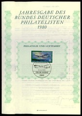 GERMANY FOLDER BDPH 1980 AVIATION – AIRPLANE – ONLY FOR MEMBERS !!!