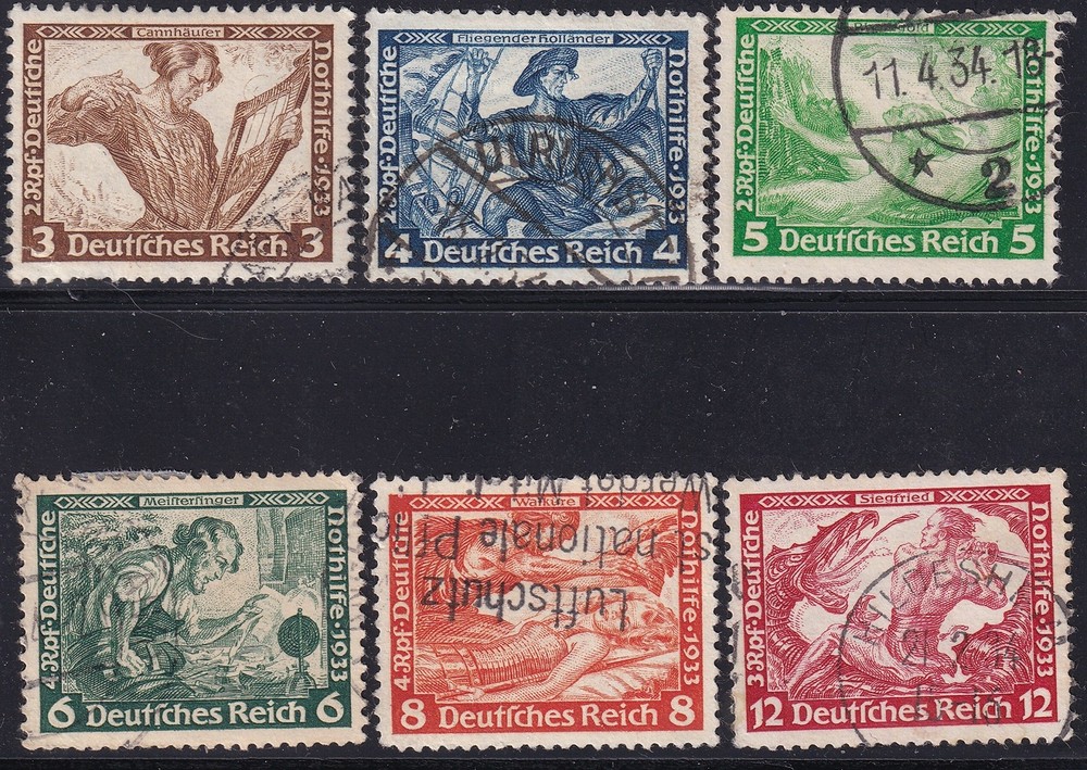 Stamp Germany Selection 1933 WWII 3rd Reich Richard Wagner U