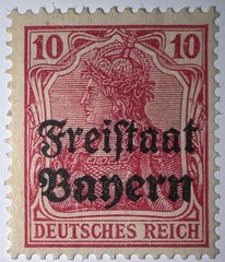 Travelstamps: Germany Bayern Overprint Stamps Sc#180 10pf Mint Watermarked MOGH