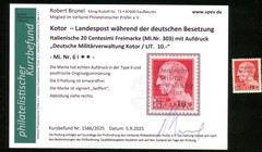OCCUPATION WW II KOTOR 1944 6 ** MNH FLAWLESS Opinion BRUNEL VP(G2763