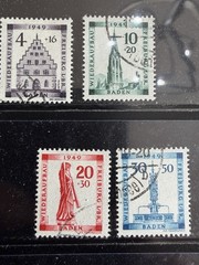 GERMANY – French Zone Baden #5NB5-8 Monuments Used – CV $137
