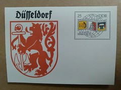 Germany DDR Stamp Printed on Card 10 Internationale Briefmarken ’90 Dusseldorf