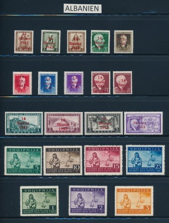 German Occupation 2.Weltkrieg Top-Sammlung Atteste