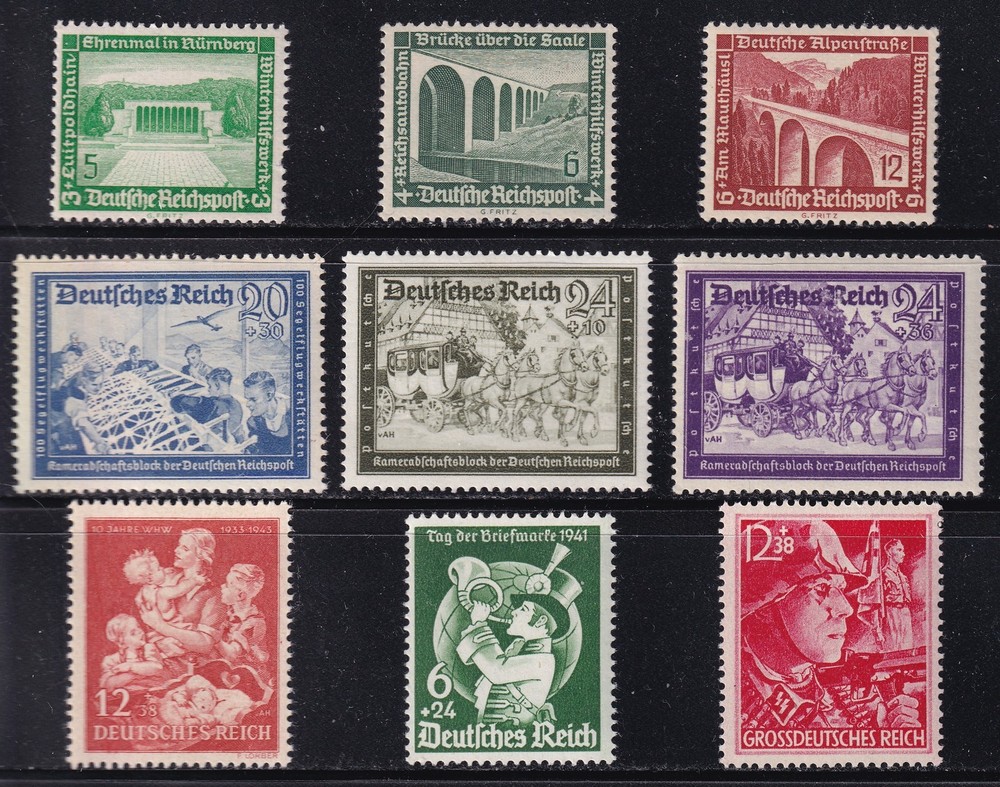 MATT’S STAMPS GERMANY SEMIPOSTAL ISSUES OF 1936-1945, MNH CV$25