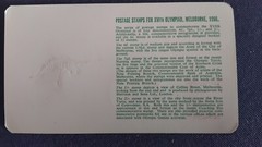 COVER AUSTRALIA XVI OLYMPIAD MELBOURNE 1956 ATHLETICS ( F5796)