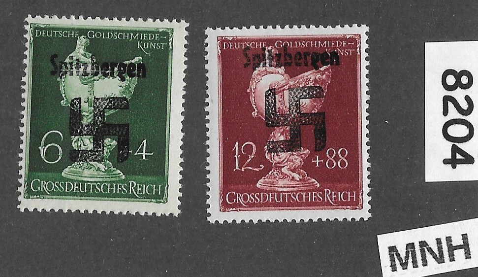 MNH stamp set B286-287 Modern Fantasy Overprints Dresden Goldsmith society #8204