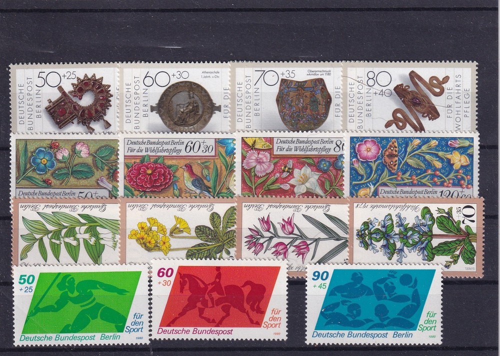 Berlin MNH **sets (x) antiques flowers sports