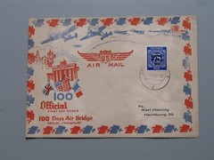 Germany 1948 Airmail First Day Cover Berlin to Hamburg Air Bridge 100 Days FDC