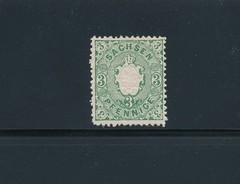 Saxony (Germany) #15a (1863) ‚ARMS‘ ISSUE‘; **CLEAN EMBOSSING**; MH; CV $95