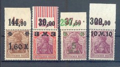 DR-Infla 154/57I POR/WOR Upper Edge MNH Unhinged Post-Fresh 26EUR