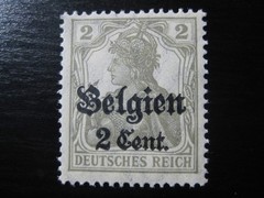 BELGIUM GERMANY WWI OCCUPATION Mi. #10 mint MNH overprint stamp!