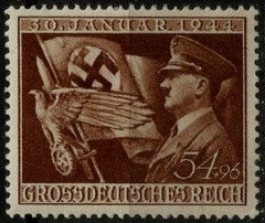 III REICH, ADOLF HITLER WITH FLAG, MICHEL # 865, YEAR 1944, MNH, LOT 3177