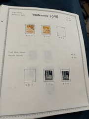 21 ALBUM PAGES BAUTENSERIE 1948 SORTED USED 1149