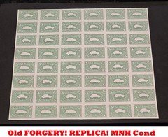 VW VOLKSWAGEN BUG BEETLE FULL SHEET MNH FORGERY REPLICA WWII WW2 German stamps