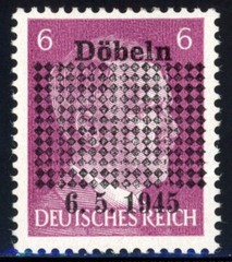 Germany 1945 Post WW II Local Overprint Döbeln Michel# 1b Mint VF OG Hinged 💥