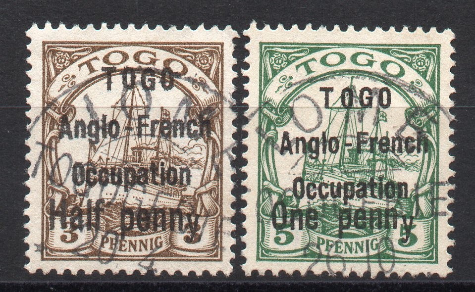GERMANY TOGO BRITISCHE BESETZUNG Sc.14 IPFI-15IPFI.Cv.1800€ USED SIGNED