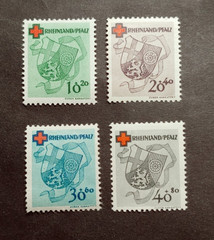 RED CROSS RHEINLAND PFALZ SET VF MLH GERMANY DEUTSCHLAND