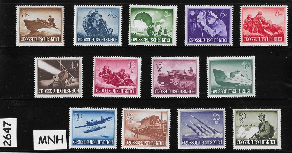MNH stamp set WWII / Military Hero’s / Armed forces 1944 / B257-269 #2647