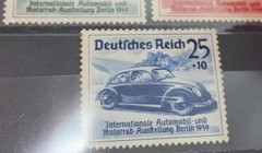 Germany Stamps Set Scott#B134-B136 1939 Int Automobile Motoring Mint Hinged OG