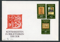 GDR DDR First Day Cover Libraries Culture Scott 2207 2208 2209 Karl-Marx-Stadt