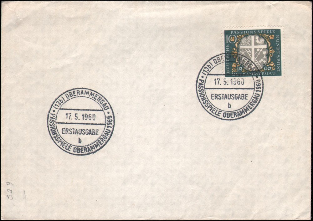Germany #329 FDC, 1960