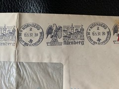 Machine Cancel 1937 Nurnberg Stadt Reichsparteitage cancel stempel Germany