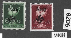 MNH stamp set B286-287 Modern Fantasy Overprints Dresden Goldsmith society #8206