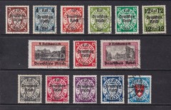 GERMANY 1939 Danzig Overprints set of 14 SG 704-717 Used (CV £250)