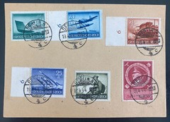 2 1944 Berlin Germany First day postcard Cover Forces complete Stamp set b257-6