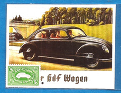 1938 Nazi Germany embossed VW Volkswagen Third 3rd Reich savings stamp MNH RARE