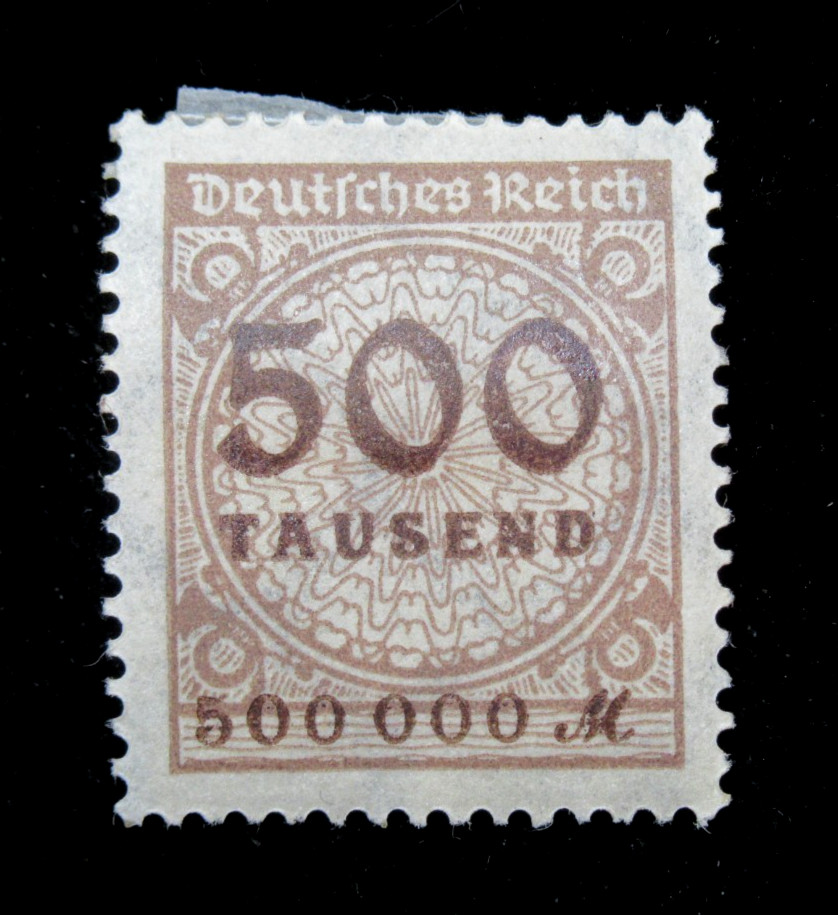 Germany Stamp Deutsches Reich Hyperinflation 500 thousand Mark 1923