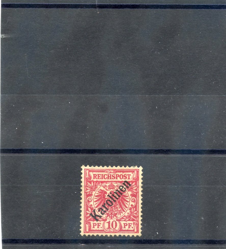 CAROLINE IS Sc 3a(MI 3I)*VF OG 1899 10pf CARMINE 48′ OVERPRINT $125