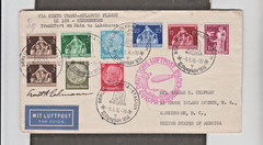 SUPERB 1936 GERMANY HINDENBURG, LZ 129 COVER-SIGNED-E.A.LEHMANN,CAPTAIN,OLYMPIC