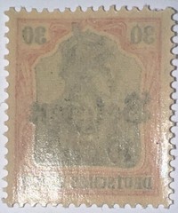 Travelstamps: Germany Offices in Belgium Stamps WWII, 30pf w/ 40c OP MOGNH Wmk