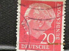 The listing is:(1)1954 Deutsche Dr. Theodor Heuss 20 Pfennig Postage Stamp-LH