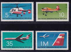 DDR MNH ** 1749-52 Scott 1366-9 Airplanes
