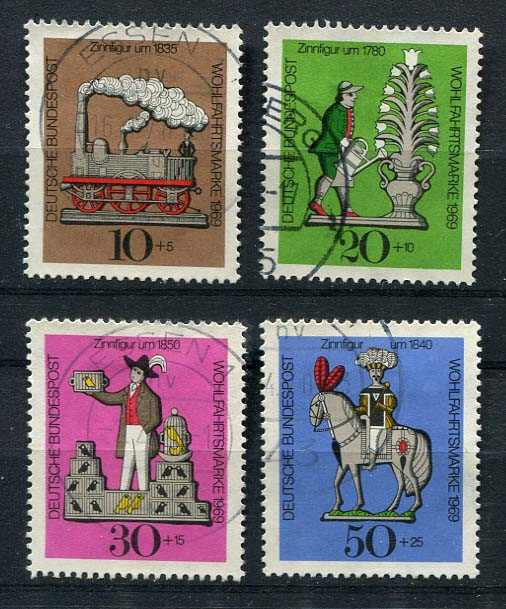 Germany – BRD : Tin Toys Semi-postal set from 1969 – used