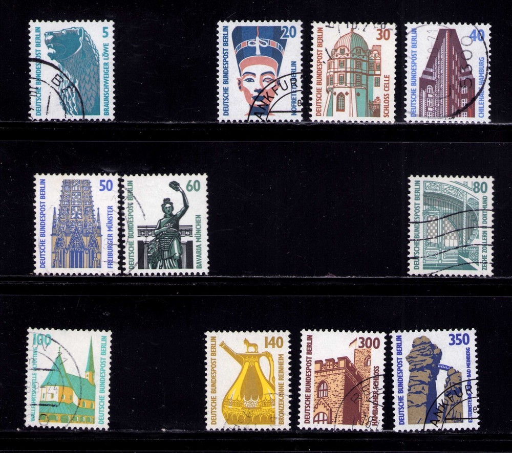 Germany Berlin 9N543, 45-49, 52-53, 53-57 Historic Sites Used Stamps