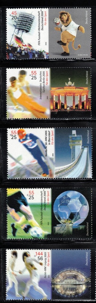 2005 Germany Fur den Sport MNH complete set