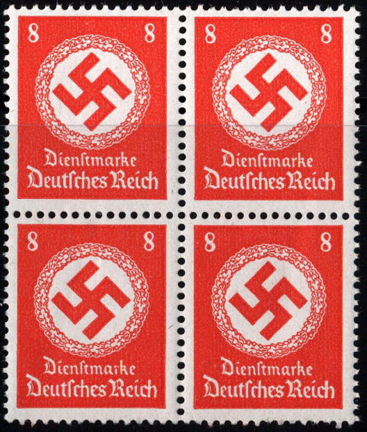 Stamp Germany Official Mi D136 Block 1934 WWII Fascism War Era Dienst MNH