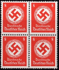Stamp Germany Official Mi D136 Block 1934 WWII Fascism War Era Dienst MNH