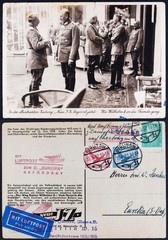 GERMANY to USA 1932 Catapult Plane/Ship Flight Card Steamer EUROPA to Eureka !!