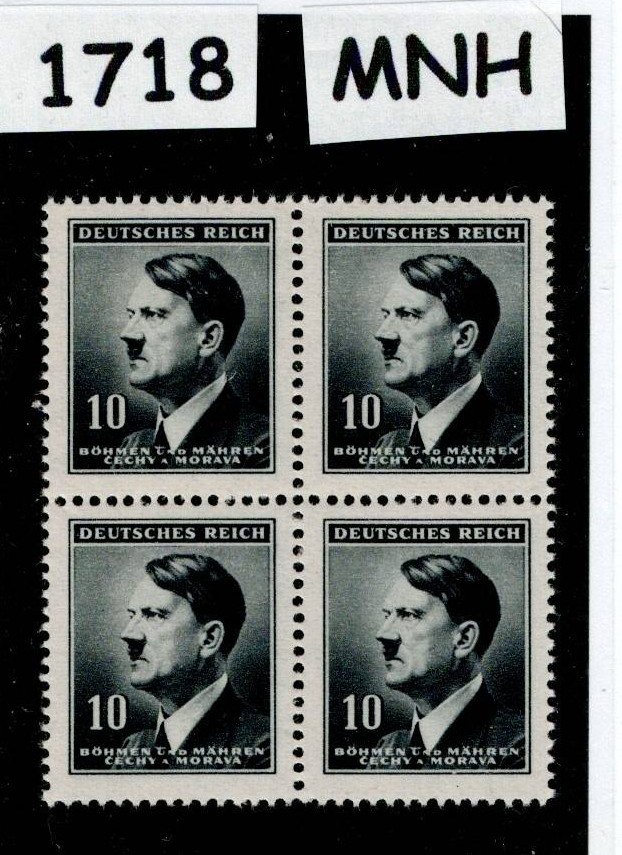MNH stamp block Sc #62 Adolf Hitler 1942 WWII during German Occupation #1718