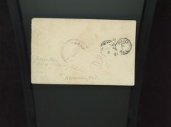 germany Mi 47 10c vertical pair to alameda california 1897 y