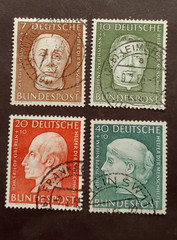 1954 HELFER DER MENSCHHEIT SET GERMANY DEUTSCHLAND VF USED (K11)
