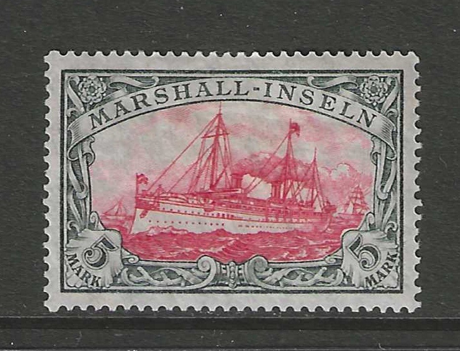 1916 German colonies Marshall Islands 5 Mark Yacht issue mint*