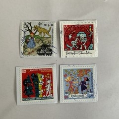 4 Germany stamps~2016-2020~Semi-postal~fairy tales~Red Riding Hood~Brave tailor